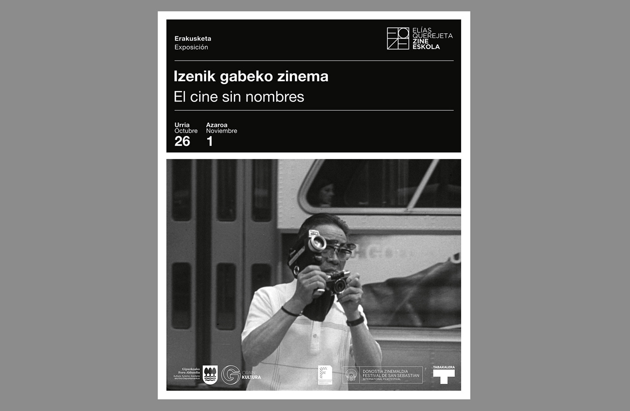 Poster design in black and white for the exhibition.