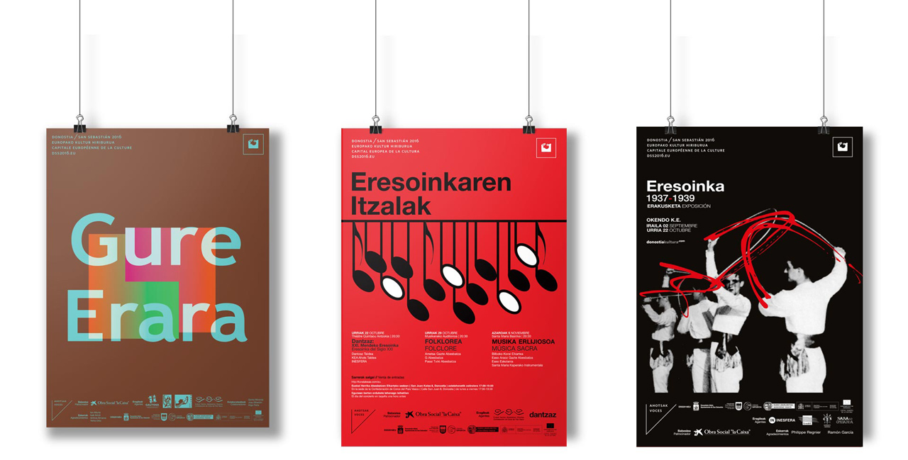 Diseño de cartel para un evento de la capitalidad cultural europe donostia 2016.